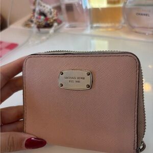 Michael Kors Blush Pink Zip Wallet